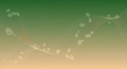 Abstract green leaves pattern on a soft background  