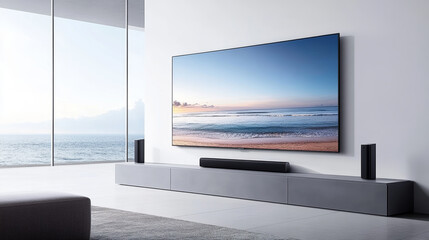 Fototapeta premium Smart TV 3D rendering scene