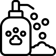 Pet Shampoo Line Vector Icon