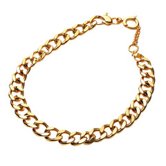 Gold chain necklace on black background stylish jewelry accessory
