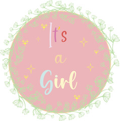 Announcement baby gender card