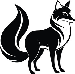 Polar fox silhouette, badger, vixens