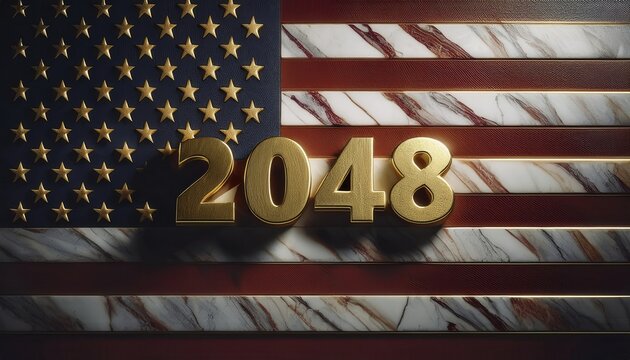 American Flag Design Representing Future Vision for 2048