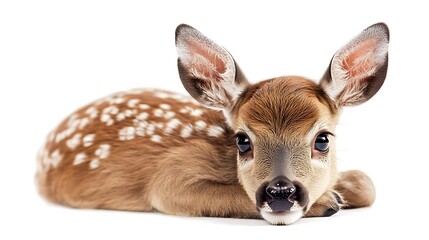 Fototapeta premium Whitetail Fawn with Studio Shot. (3)