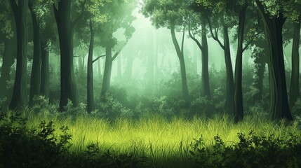 Obraz premium Abstract Forest Green Color Background Design. Generative AI