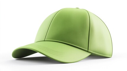 Fototapeta premium Green cap mockup isolated on white background. Generative AI