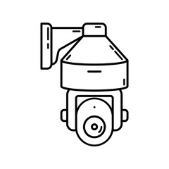 PTZ camera line icon, home security tools