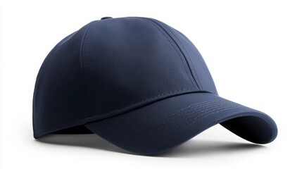 Fototapeta premium Navy cap mockup on white background. Generative AI