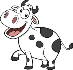 funny cow cartoon