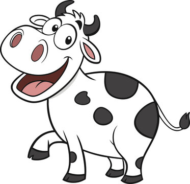funny cow cartoon