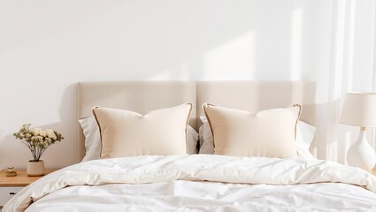 Soft Neutral Pillows for a Serene Bedroom Retreat