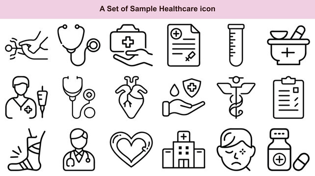 Healthcare Icons Vector Set: Medical, Treatment, Wellness & More