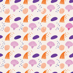 Coastal Decor Pastel Sea Glass Pattern