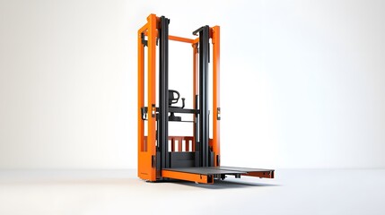 Orange Stacker Lift Warehouse Machine.