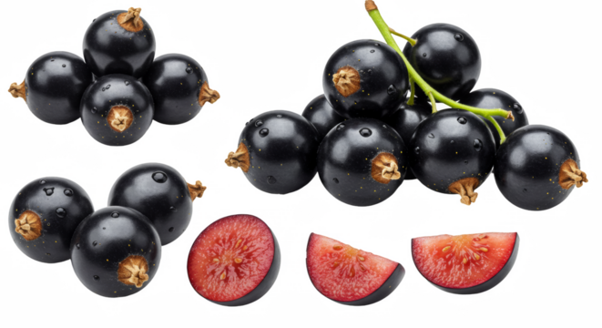 black currant isolated on transparent background