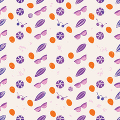 Travel Vacation Pastel Retro Sunglasses Pattern