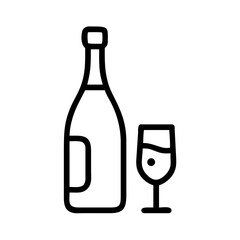 Sparkling beverage and glass sit together on a plain background, symbolizing celebration and enjoyment during special occasions