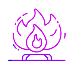 Fototapeta premium Stylized depiction of a fire with vibrant colors, symbolizing warmth and energy, suitable for various design and art projects
