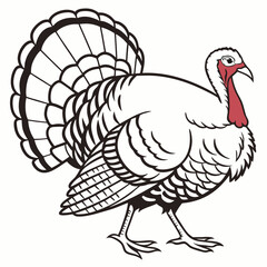 "Turkey AI Graphic Design File – White Background Microstock Digital Art"