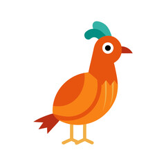 Quail funny animal cartoon vector illustration