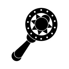 Rattle silhouette vector art