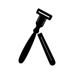 Razors silhouette vector illustration