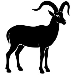 Argali silhouette vector isolated on white background