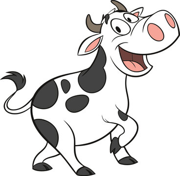 cow cartoon isolated on white