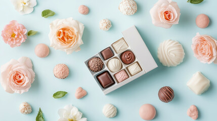 Chocolates and Roses: Sweet Gift for Celebrations, Elegant Valentine's Day Present, and Festive Treats