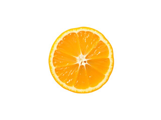 Juicy Orange Slice: A Vibrant Image of Fresh Citrus Fruit on white background