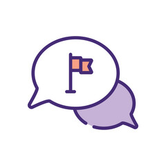 Chat  Icon vector stock illustration