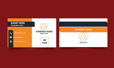 Business card design. Creative modern name card and business card. Modern Business Card with Two Sides .