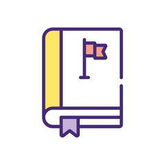 Map Book Icon vector stock illustration