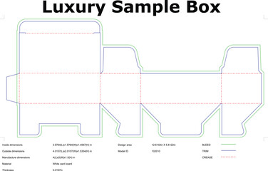 Detailed Packaging Box Template Blueprint for Luxury Product Design and Manufacturing