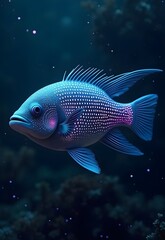 Fototapeta premium Fantasy Shimmering Fish Swimming in Dreamy Waters
