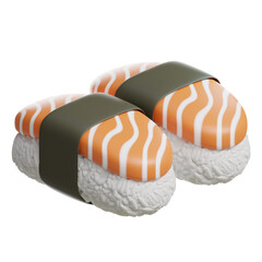 3d sushi japanese food icon