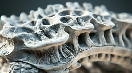 Exploring Abstract Bone Structure Detail with Intricate Organic Pattern Art