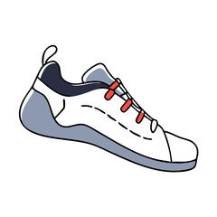 Climbing shoe in flat style