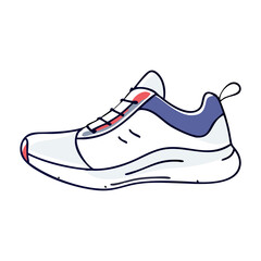 Running shoe in flat style