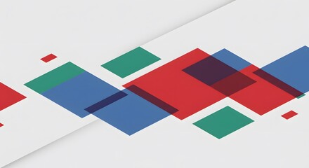 Colorful flat geometric diamond shapes casting shadows on a clean white background, ideal for business, tech, and creative design applications.

