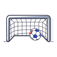 Football goal in flat style