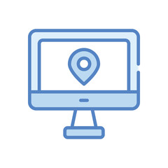 Map  Icon vector stock illustration