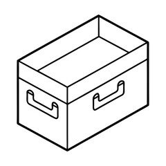 wooden box isolated on white background