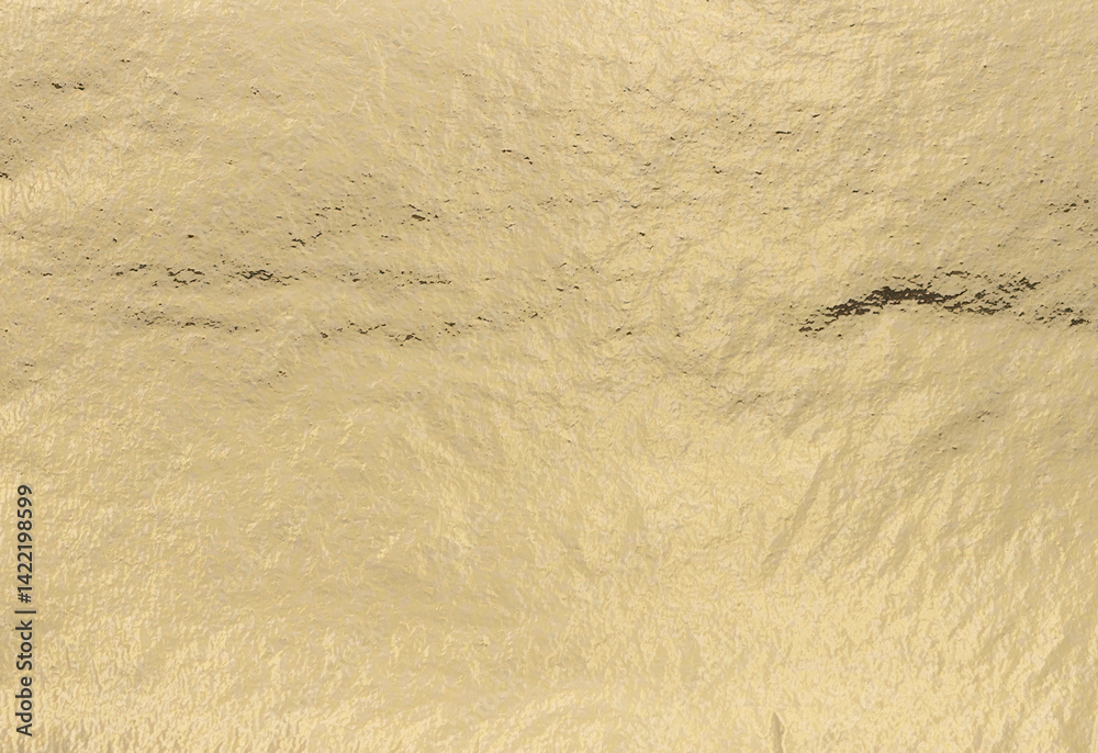 Poster golden foil texture with metallic, pearlescent shimmer creates a subtle, elegant finish. soft light 