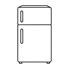 retro refrigerator isolated on white