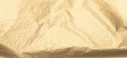 Golden foil textured folds with a pearlescent, royal shine. Glossy, glistering surface with a...