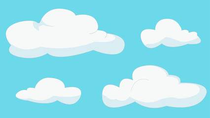 A blue sky with clouds vector illustration.