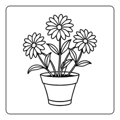 Vibrant pink and yellow flowers bloom in a decorative pot, a colorful floral bouquet bringing summer garden beauty indoors