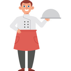 Gourmet Cooking and Culinary Art in a Flat Design Style