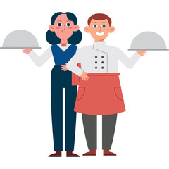 Honoring Restaurant Workers on Labour Day: A Flat Design Tribute